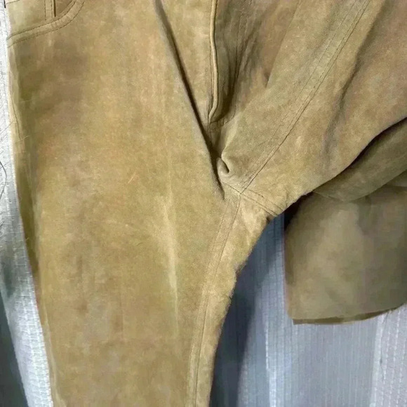 Boston Proper Women’s 10 Genuine Leather Suede Pants No Hem Wide Leg - Picture 10 of 14